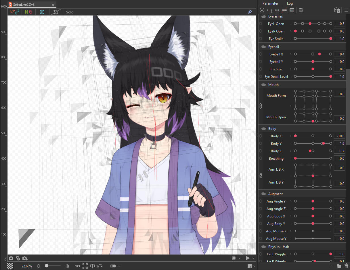 Seiru Live2D Model Work Screenshot